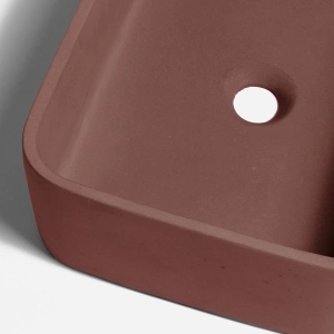 Cuba de Banheiro Concreto Apoio Retangular 42 cm (Tessa Terracota)
