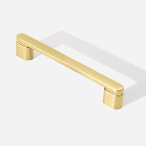 Puxador para M&oacute;vel Al&ccedil;a Sobrepor 128 mm Zamac (Memphis Ouro Fosco)