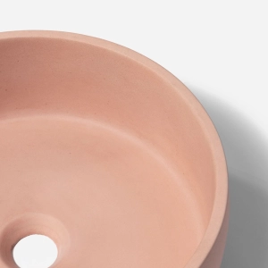 Cuba de Banheiro Concreto Apoio Redonda 35 cm (Small Rosé)