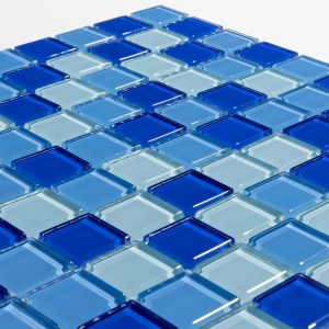 Pastilhas de Vidro Cristal Miscel&acirc;nea (Azul)