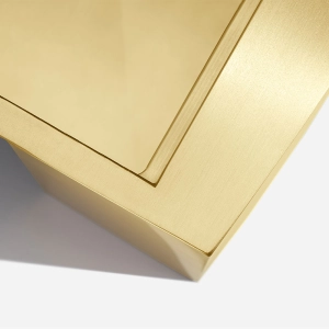 Cuba Fazenda Workstation de Cozinha Inox 84x53 cm (Narita Ouro Fosca)