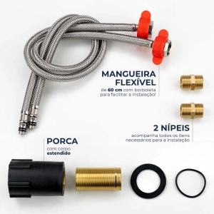 Torneira Monocomando Alta para Banheiro (Michigan Cromada)