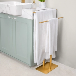 Toalheiro de Piso em Inox (Bellini Dourado)