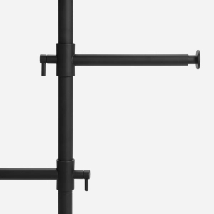 Toalheiro de Piso em Inox (Donatello Preto Fosco)