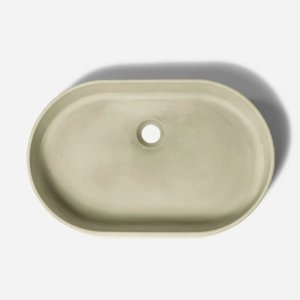 Cuba de Banheiro Concreto Apoio Elipse 55 cm (Lotus Travertino) Produto Cuba de Banheiro Concreto Apoio Elipse 55 cm (Lotus Travertino)
