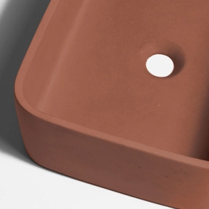 Cuba de Banheiro Concreto Apoio Retangular 42 cm (Tessa Salm&atilde;o)