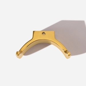 Cabide com Gancho Duplo de Parede Zamac (Batel Dourado)