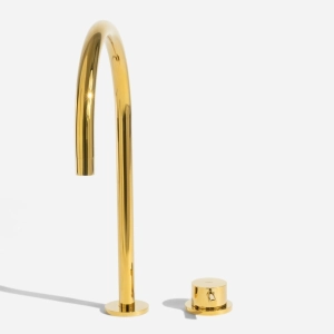 Torneira Monocomando Alta para Banheiro (Milos Dourada)