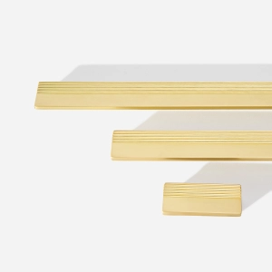 Puxador para M&oacute;vel Al&ccedil;a Sobrepor 96 mm Zamac (Troia Ouro Fosco)