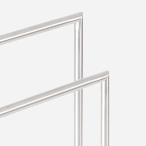 Toalheiro de Piso em Inox com Base de M&aacute;rmore (Rizzi Escovado)