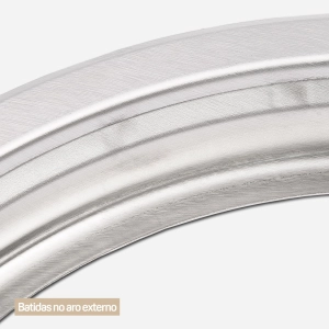 Lixeira Embutida de Cozinha Inox Redonda 5 Litros (Escovada) - Outlet