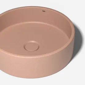 Produto Cuba de Banheiro Concreto Apoio Redonda 35cm (Oso Granilite Coral)