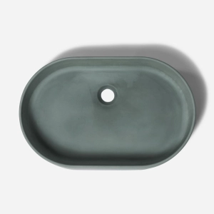 Cuba de Banheiro Concreto Apoio Elipse 55 cm (Lotus Florest)