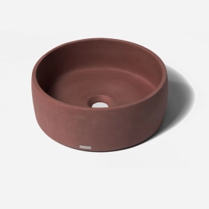 Cuba de Banheiro Concreto Apoio Redonda 35 cm (Small Terracota)