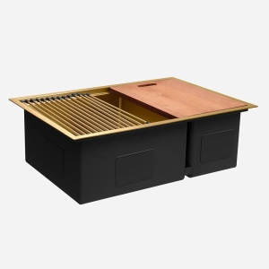 Esteira Escorredora em Inox Flex&iacute;vel 45x33 cm (Dourada | Ouro Fosca)