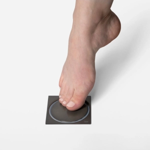 Ralo Click Inteligente de Banheiro 10x10 cm (Inox Grafite Fosco)