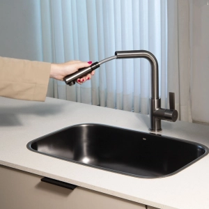 Torneira Monocomando Gourmet de Cozinha (Chipre Grafite Fosca)