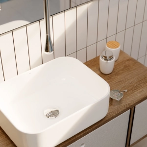 Torneira de Teto com Monocomando de Bancada (Caia Cromada)