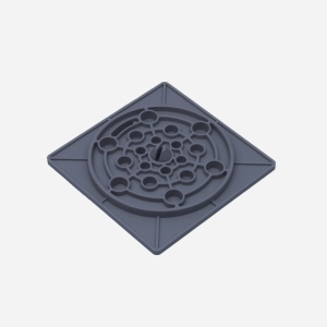 Ralo Seco Sifonado com Fecho 10x10 cm (Cinza)