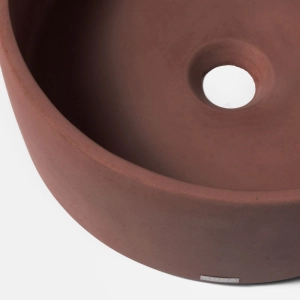 Cuba de Banheiro Concreto Apoio Redonda 35 cm (Small Terracota)