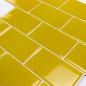 Pastilhas Adesivas Resinadas Metr&ocirc; (Amarela)