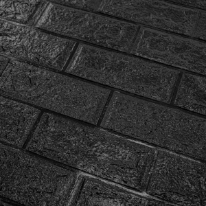 Painel 3D Tijolo Adesivo 70x77x0,5 cm (Preto)