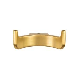 Cabide com Gancho Duplo de Parede Zamac (Batel Dourado Fosco) Produto Cabide com Gancho Duplo de Parede Zamac (Batel Dourado Fosco)