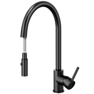 Torneira Monocomando Gourmet de Cozinha (Barbados Preta Fosca)