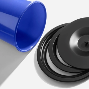 Lixeira Embutida de Cozinha Inox Redonda 5 Litros (Preta Fosca) - Outlet