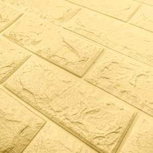 Painel 3D Tijolo Adesivo 70x77x0,6 cm (Amarelo)