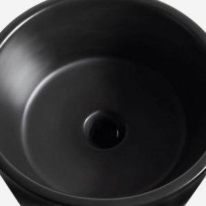 Cuba de Banheiro Lou&ccedil;a Piso Redonda 39 cm (Ravenna Preta)