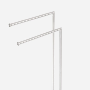 Toalheiro de Piso em Inox com Base de M&aacute;rmore (Rizzi Escovado)