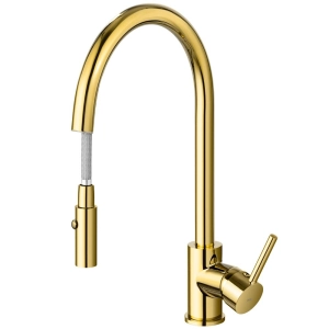 Torneira Monocomando Gourmet de Cozinha (Barbados Dourada)