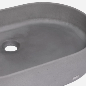 Cuba de Banheiro Concreto Apoio Elipse 55 cm (Lotus Grafite)