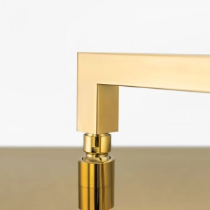 Ducha de Inox Quadrada 20x20 cm de Parede (Dourada)