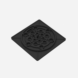 Ralo Seco Sifonado com Fecho 10x10 cm (Preto)