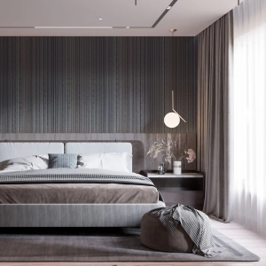 Papel de Parede Texturizado Listrado Metalizado Cinza Lav&aacute;vel 10,00 x 0,53 m (Visione Sei)