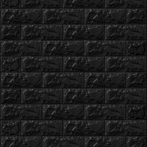 Painel 3D Tijolo Adesivo 70x77x0,5 cm (Preto)