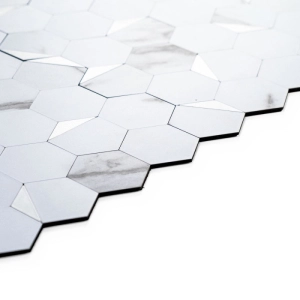 Pastilhas Adesivas Met&aacute;licas (Carrara Silver)