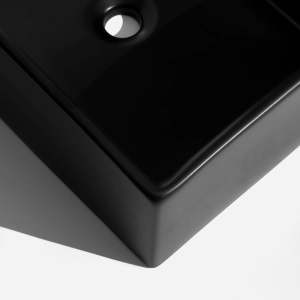 Cuba Fazenda de Cozinha Lou&ccedil;a Retangular 55x41 cm (Amalfi Preta)