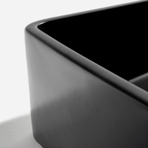 Cuba Fazenda de Cozinha Louça Retangular 61x46 cm (Lucca Preta)