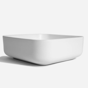 Cuba de Banheiro Louça Apoio Quadrada 39 cm (Treviso Branca Fosca)