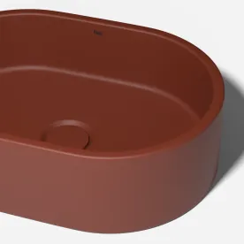 Cuba de Banheiro Concreto Apoio Elipse 40 cm (Francs Marsala) Produto Cuba de Banheiro Concreto Apoio Elipse 40 cm (Francs Marsala)