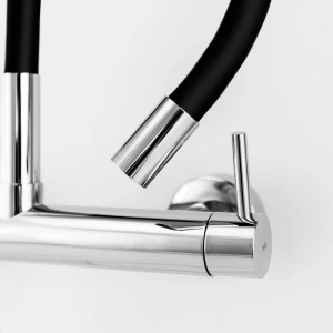 Torneira Misturador Gourmet de Parede de Cozinha (Viana Preta)