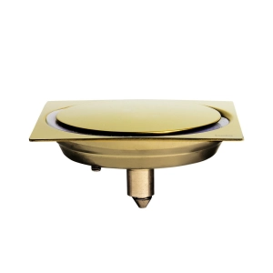 Ralo Click Inteligente de Banheiro 10x10 cm (Inox Dourado)