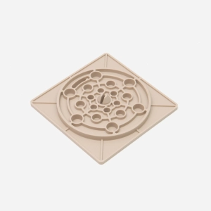 Ralo Seco Sifonado com Fecho 10x10 cm (Bege)