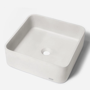 Cuba de Banheiro Concreto Apoio Quadrada 40 cm (Urban Off White)