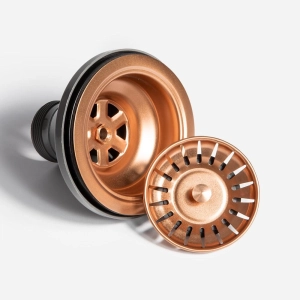 Cuba Dupla de Cozinha Inox Retangular 73x50 cm (Kai Ros&eacute; Gold Fosca)