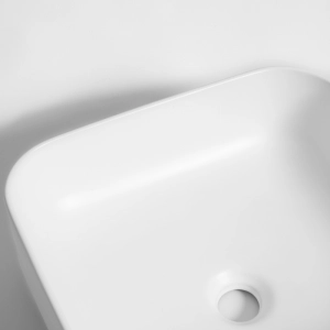 Cuba de Banheiro Louça Apoio Quadrada 39 cm (Treviso Branca Fosca)