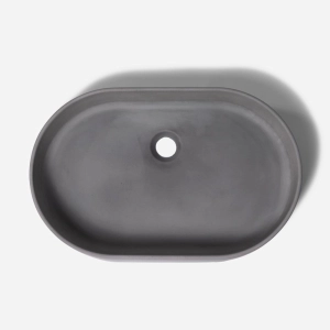 Cuba de Banheiro Concreto Apoio Elipse 55 cm (Lotus Grafite)